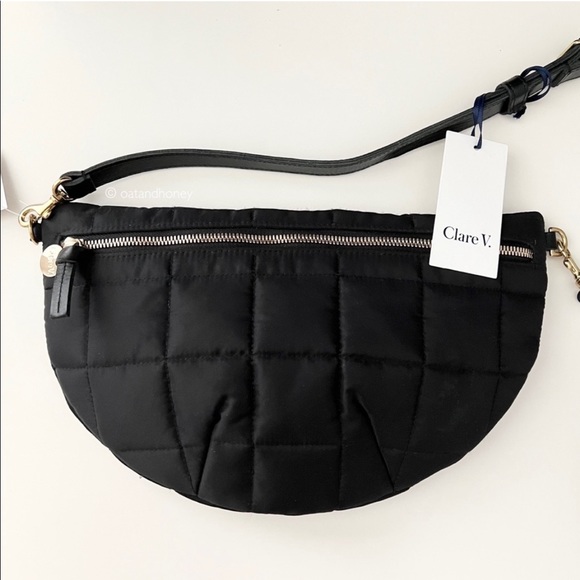 Clare V. Black Quilted Convertible Fanny Pack Crossbody Bag - Picture 7 of 7